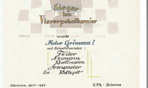 Aus unserer Chronik – Teil VIII